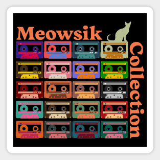 Retro Meowsik-Cat and Music lovers- Magnet